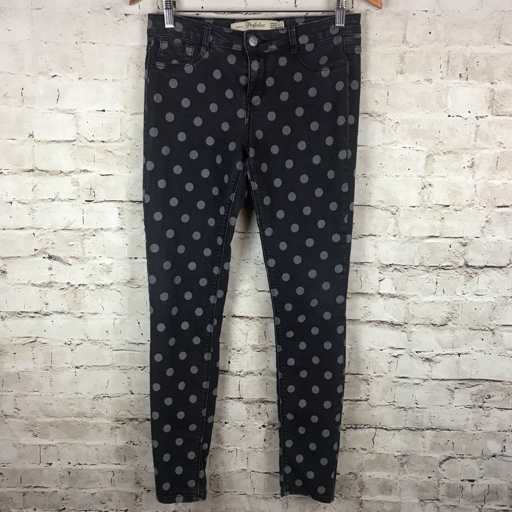 Zara Trafaluc Polka Dot Jegging Jeans